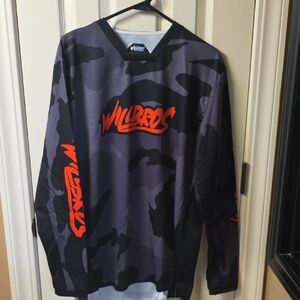 Men's Black and Gray Camouflage Sweatshirt